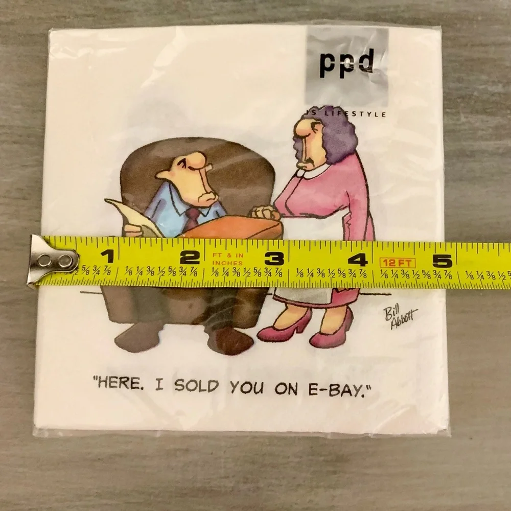 Cocktail Napkins PPD Quips Yellow funny gag gift party napkins dessert napkins